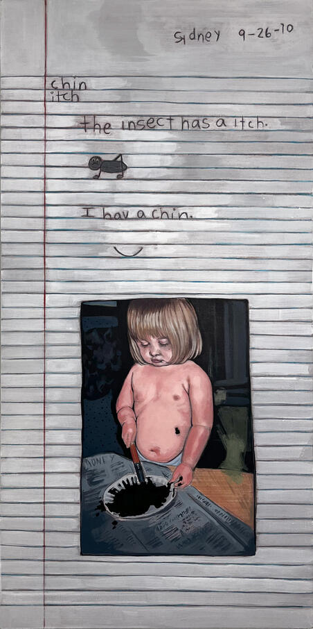 Chin Itch, 2025, Acrylic on Wood.