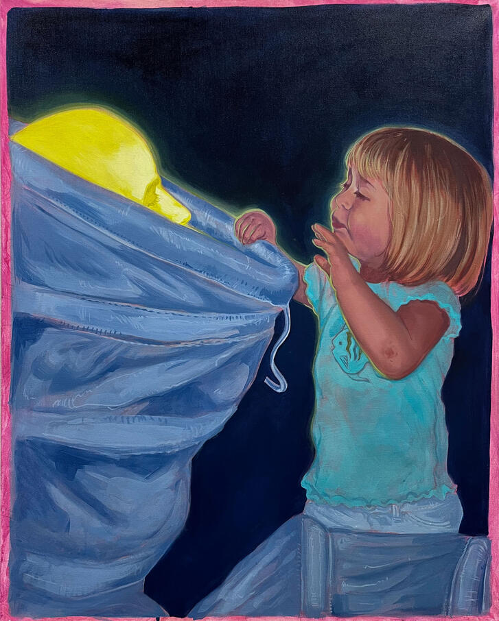 From Within, 2025, Acrylic on Canvas, 24 x 30in.