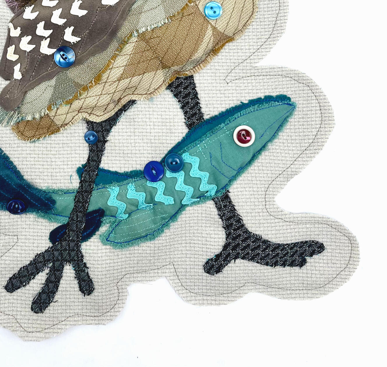 Wistful Affection (detail), 2022, Textiles.